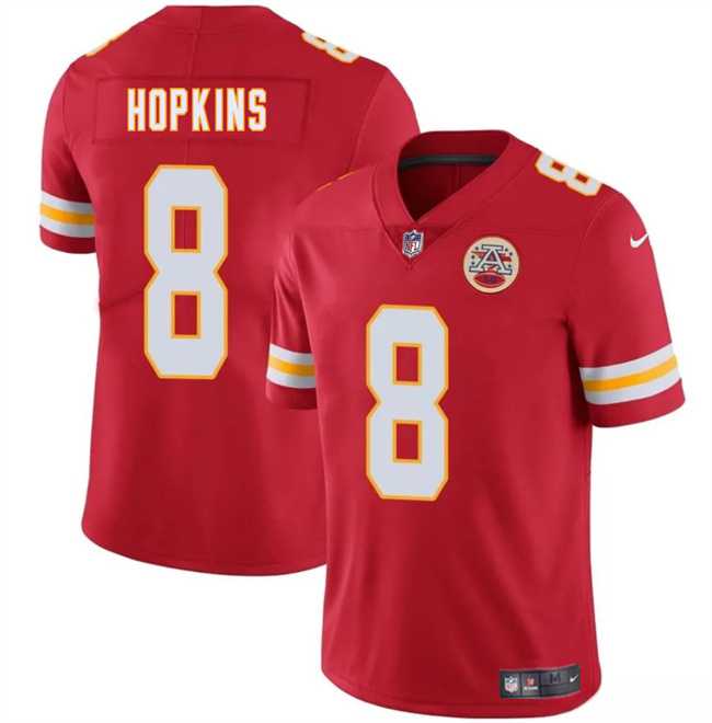 Men & Women & Youth Kansas City Chiefs #8 DeAndre Hopkins Red Vapor Untouchable Limited Stitched Jersey